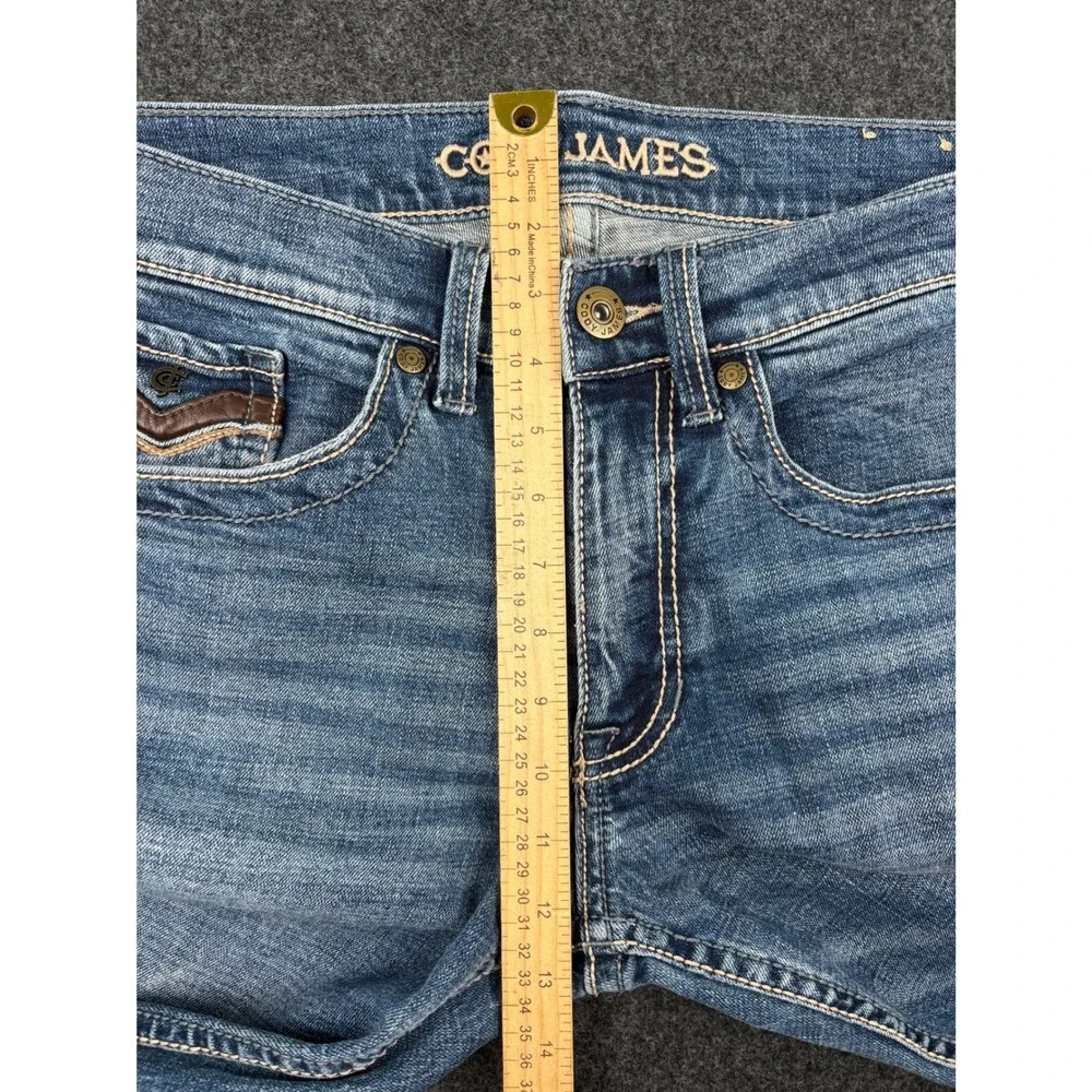 Cody James Mens Medium Wash Bootcut Western Denim Jeans 31x32 (FITS 32x31)